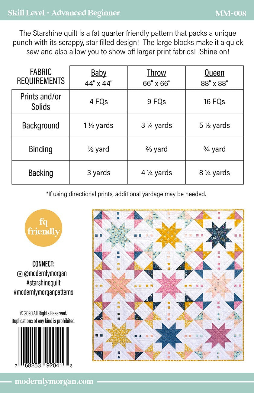 Starshine Quilt Pattern , quilting and craft projects