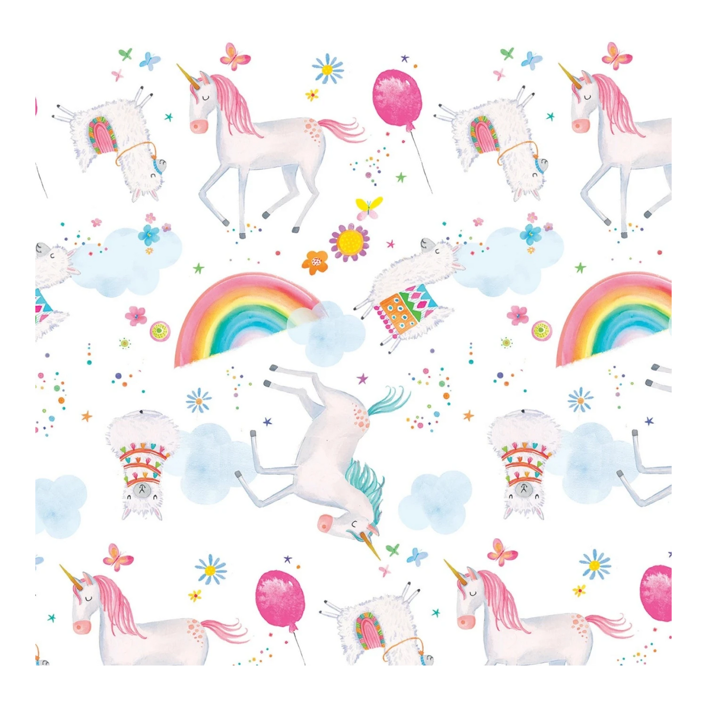 Comfy Flannel - White Unicorns