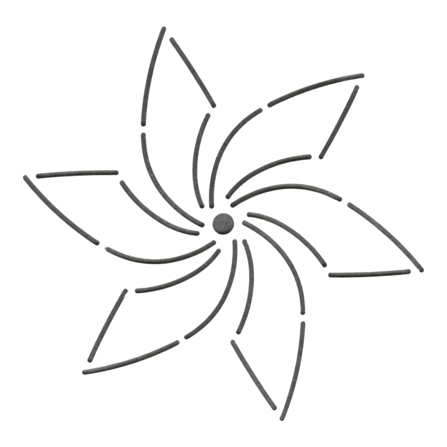 Quilt Stencil Quilt Stencil Pinwheel 127 mm for precise cutting, marking and patchwork