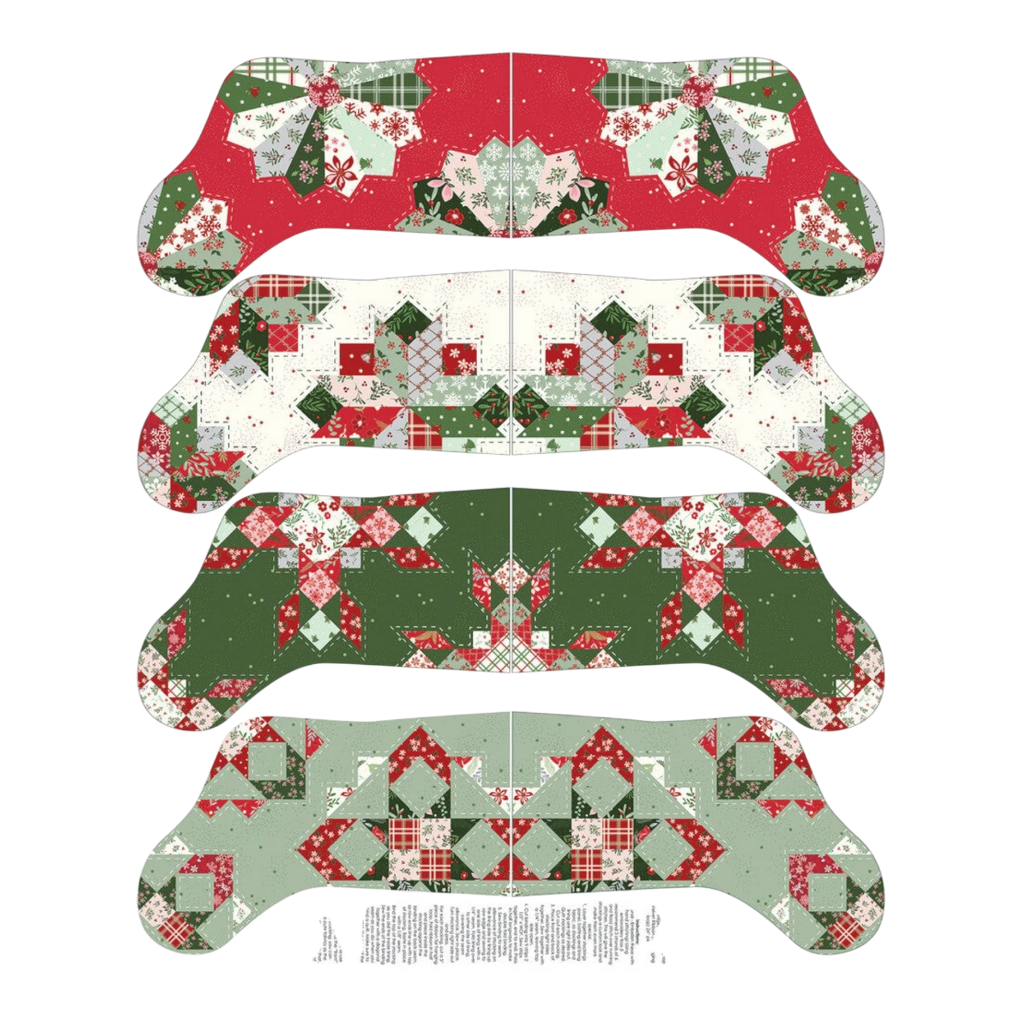 Mistletoe & Holly - Stockings Panel for patchwork, quilting and sewing