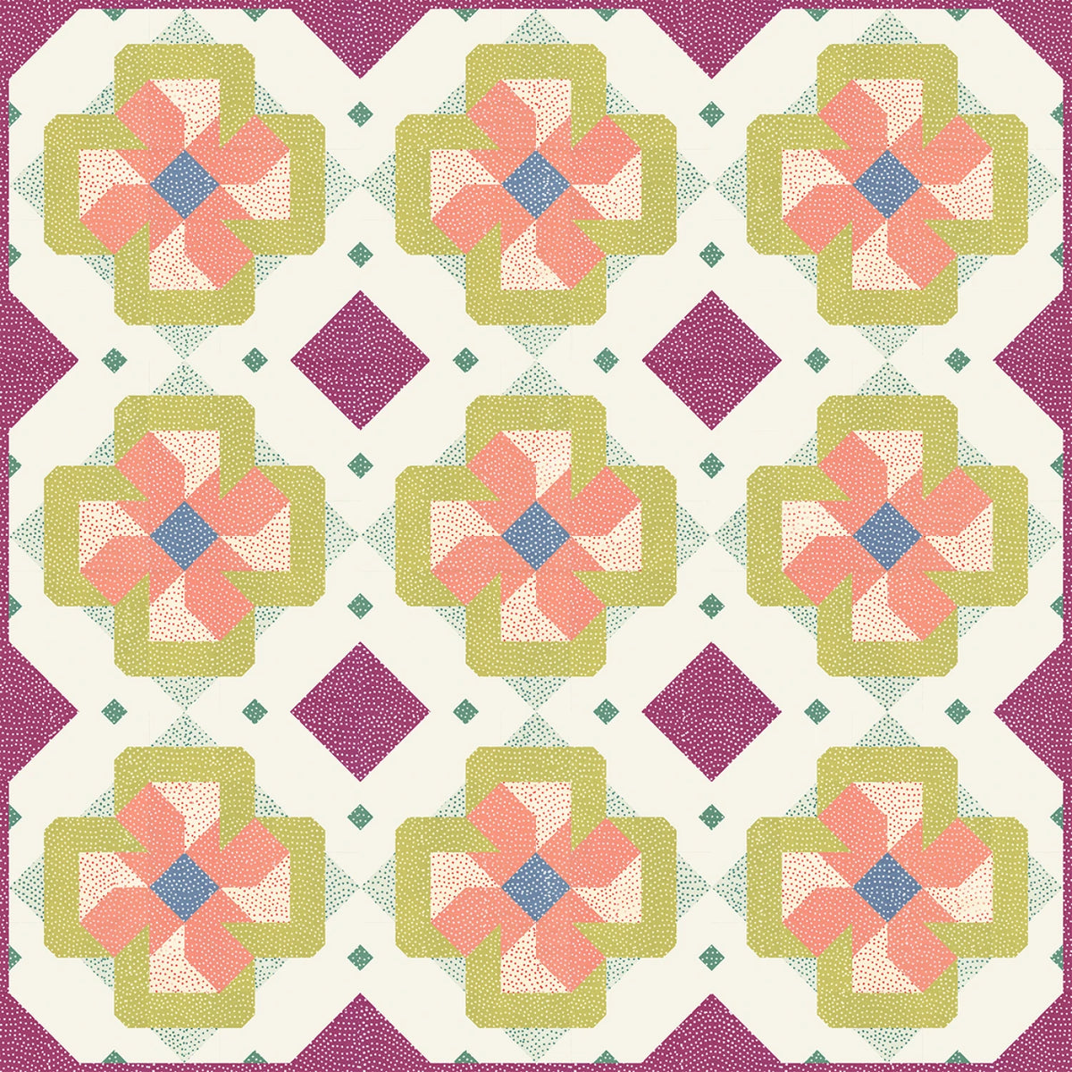 Thai Charm Ixora Quilt Pattern