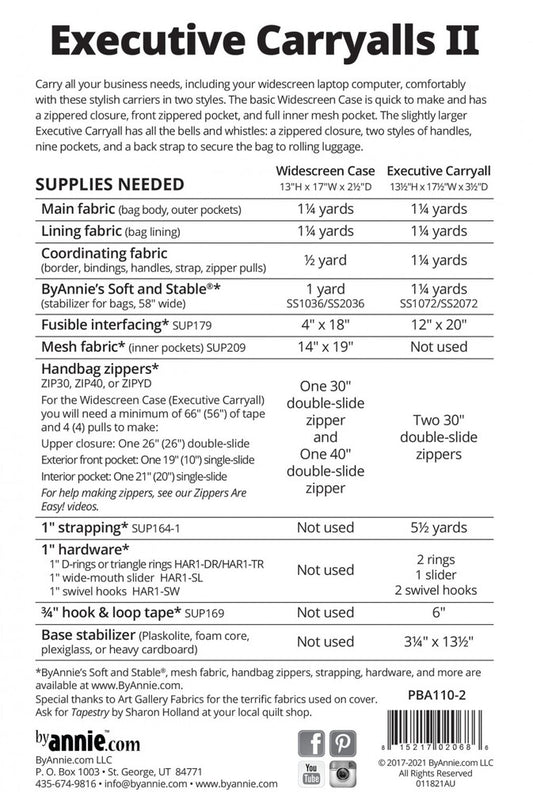 Executive Carryalls II sewing and quilting product
