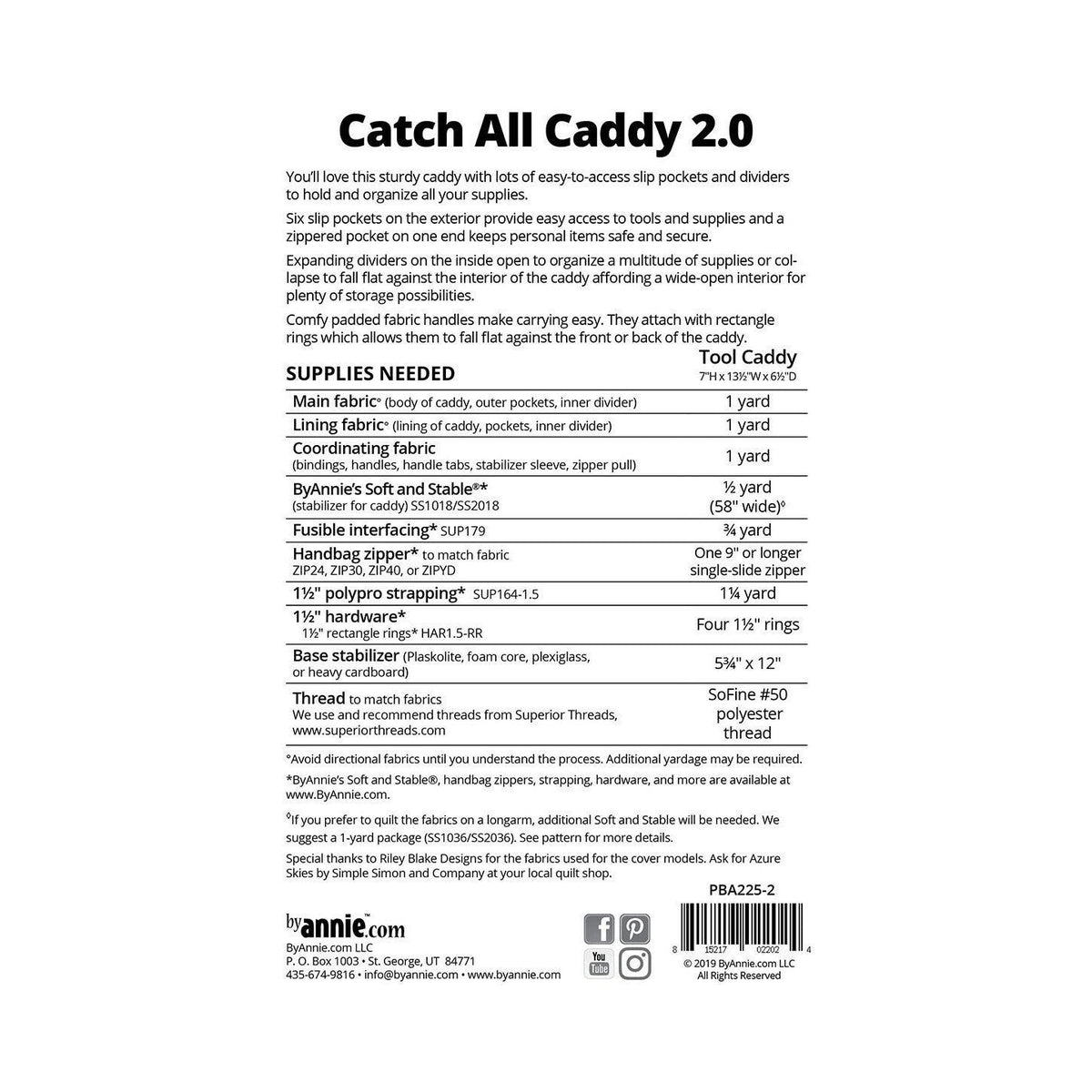 Catch All Caddy Pattern 2.0
