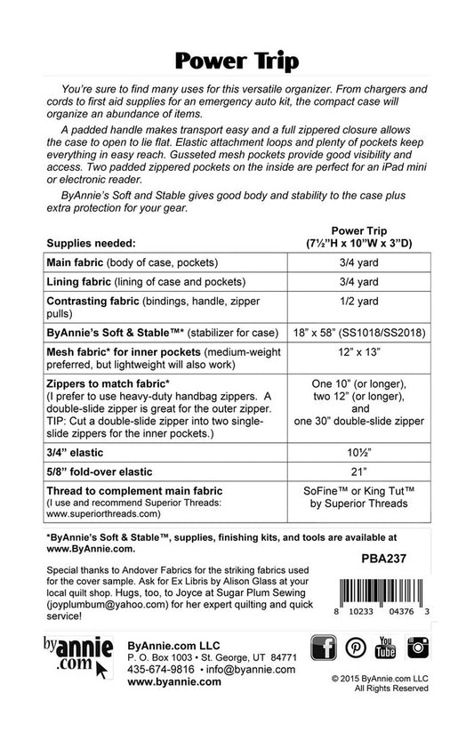 Power Trip Pattern , quilting and craft projects