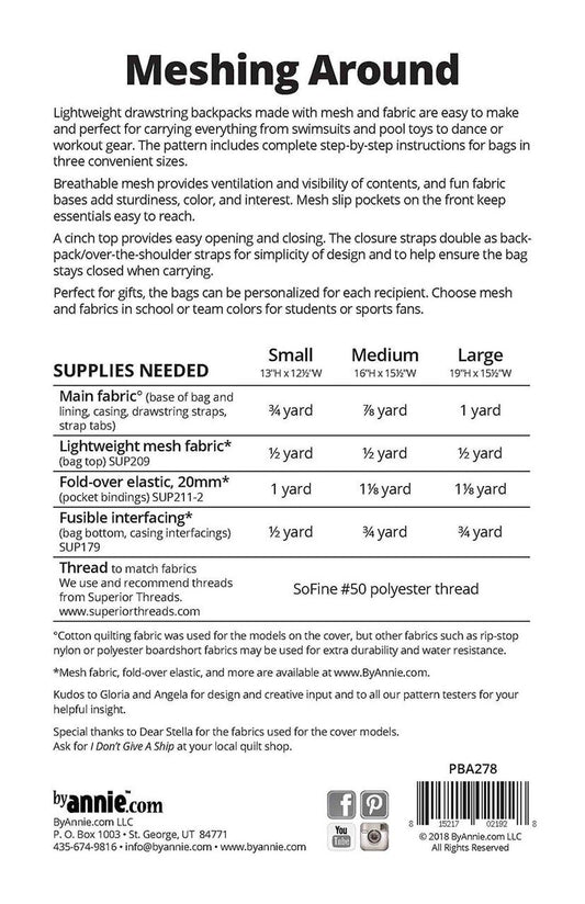 Meshing Around Bag Pattern for bag making, sewing and creative projects