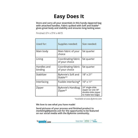 Easy Does It Bag Pattern
