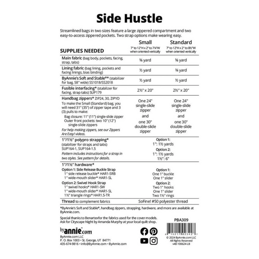 Side Hustle Pattern , quilting and craft projects