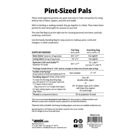 Pint-size Pals Jump Starters Pattern PBA313-JS
