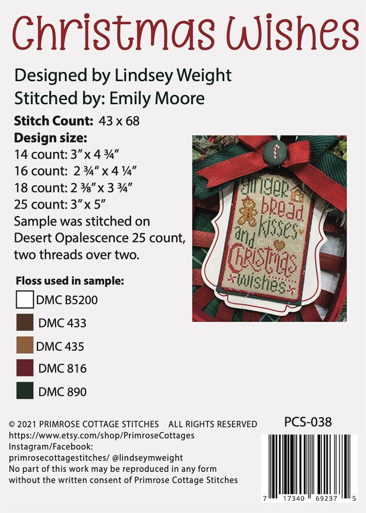 Christmas Wishes Cross Stitch Pattern