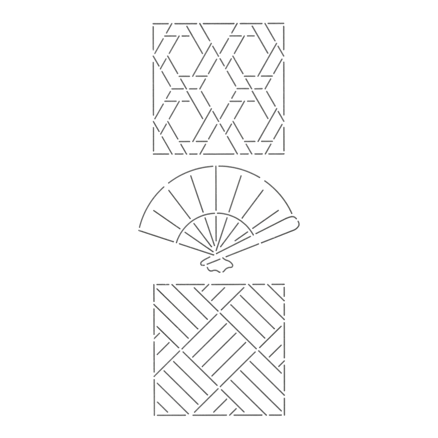 Quilt Stencil | Sashiko Mini 127 mm Stencil , piecing and stitching
