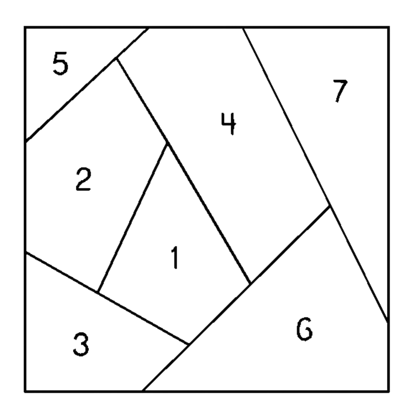 Quilt Stencil Crazy Quilt 3 203 mm for precise cutting, marking and patchwork
