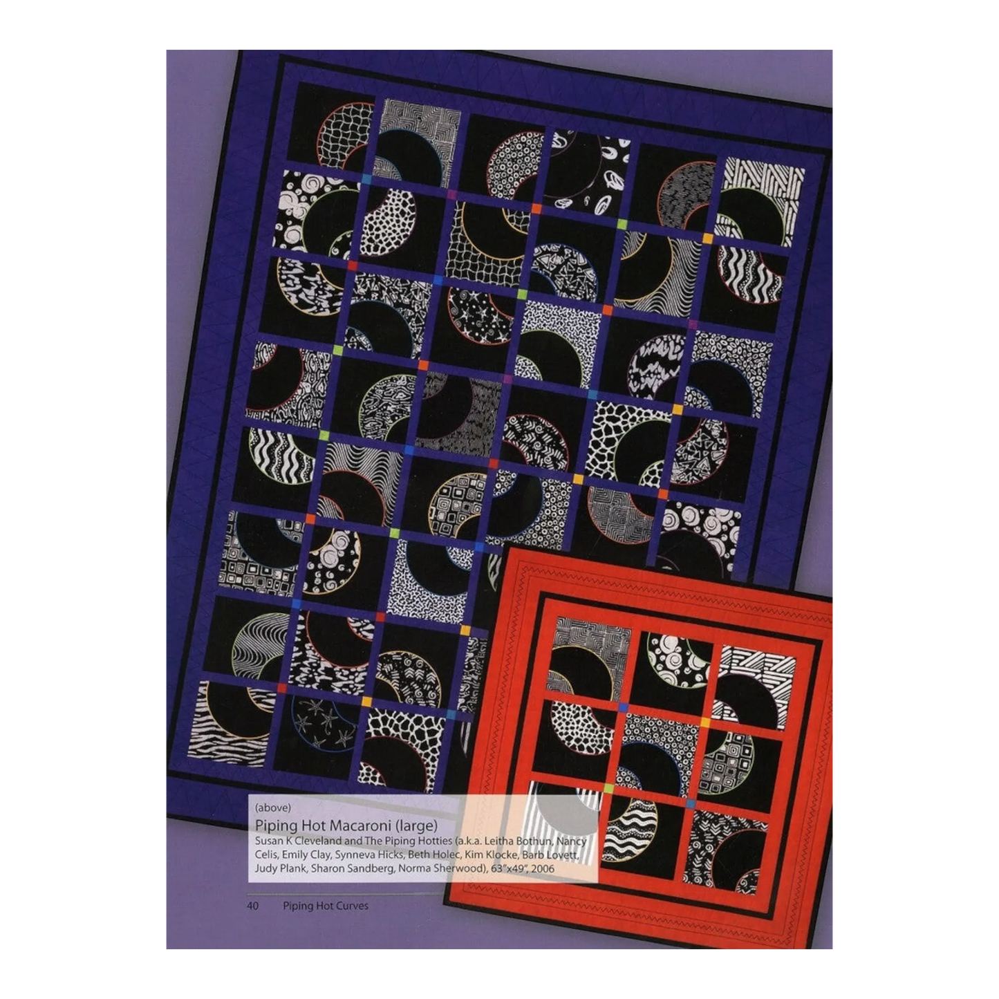 Piping Hot Curves Book , quilting and craft projects