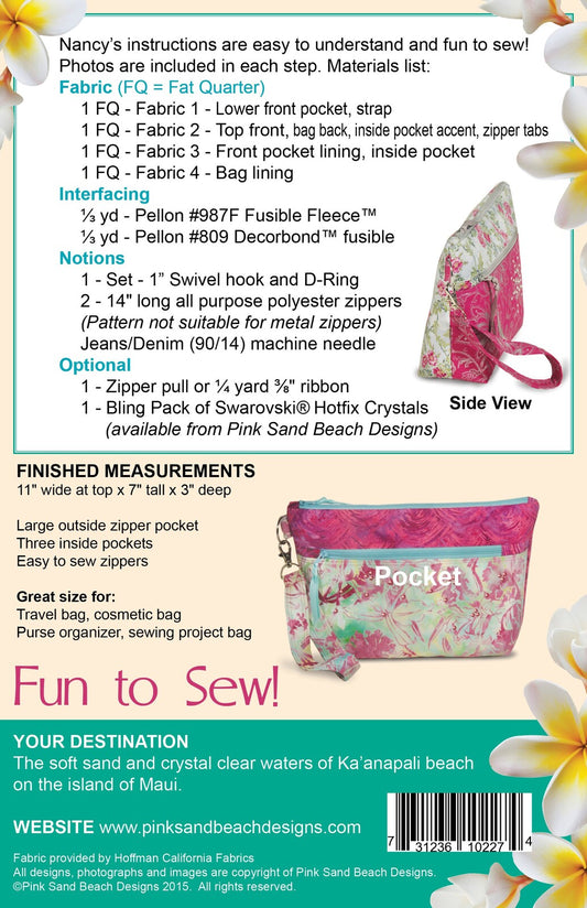 Maui Glam Bag Pattern , quilting and craft projects