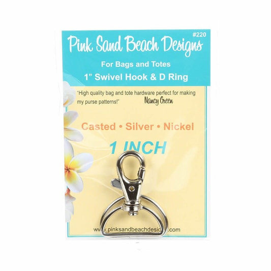 Swivel Hook and D Ring - 25 mm for bag making and sewing projects