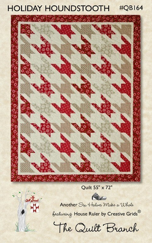 Holiday Houndstooth Lap Quilt Pattern