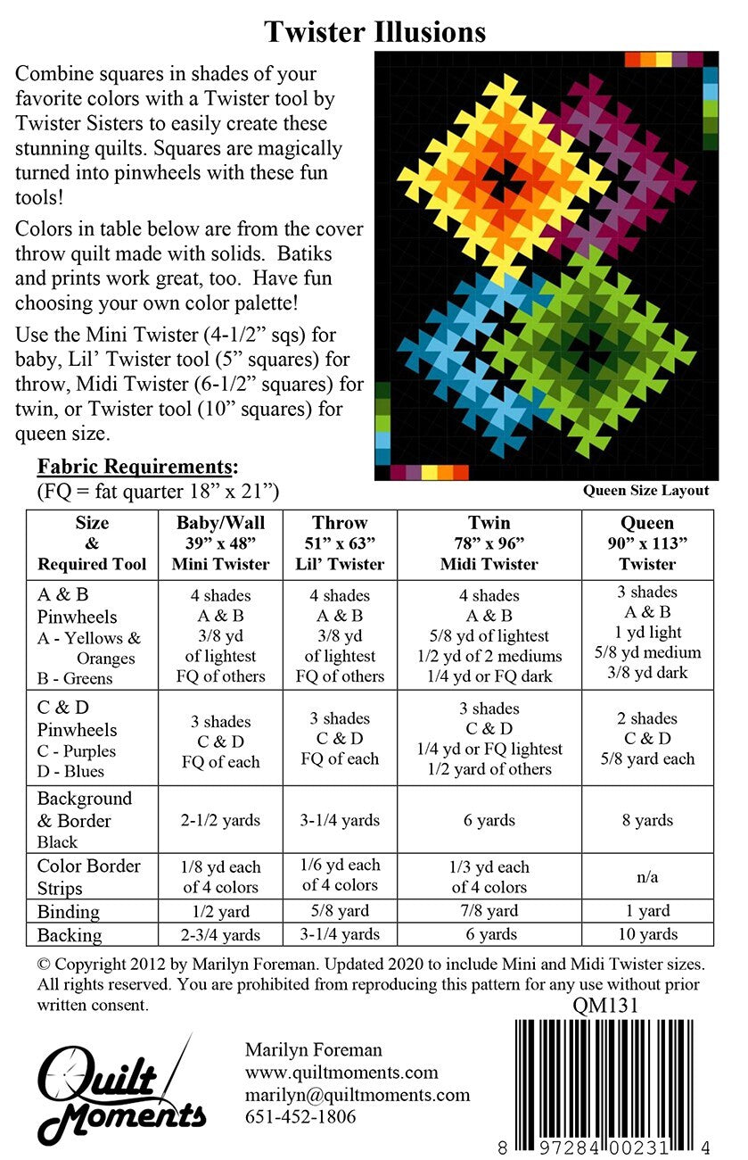 Twister Illusions Quilt Pattern