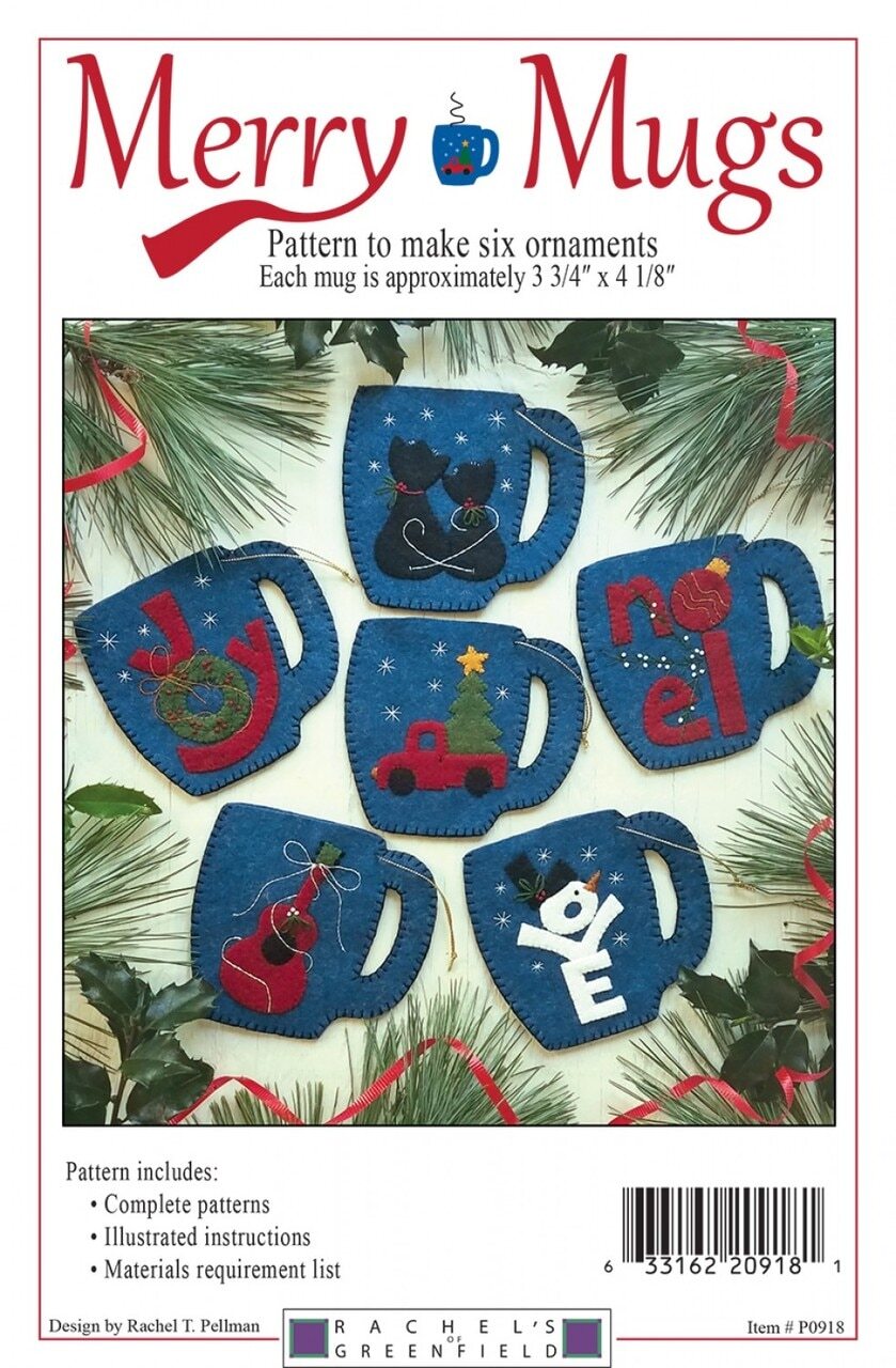 Ornament - Merry Mugs Pattern-6