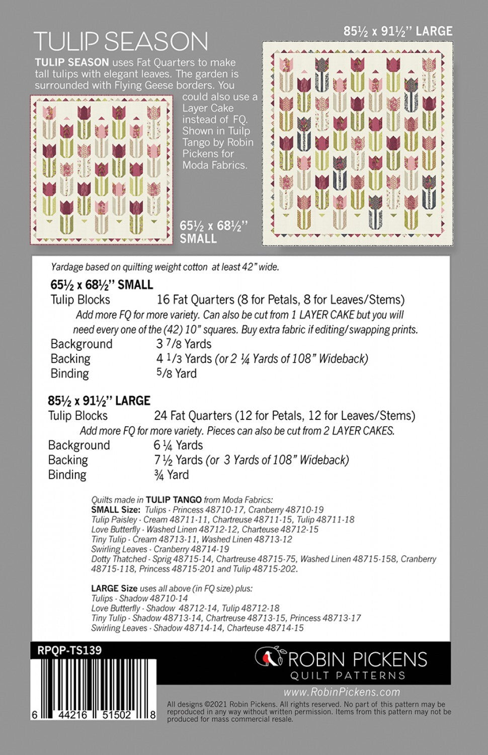 Tulip Season Quilt Pattern , quilting and craft projects