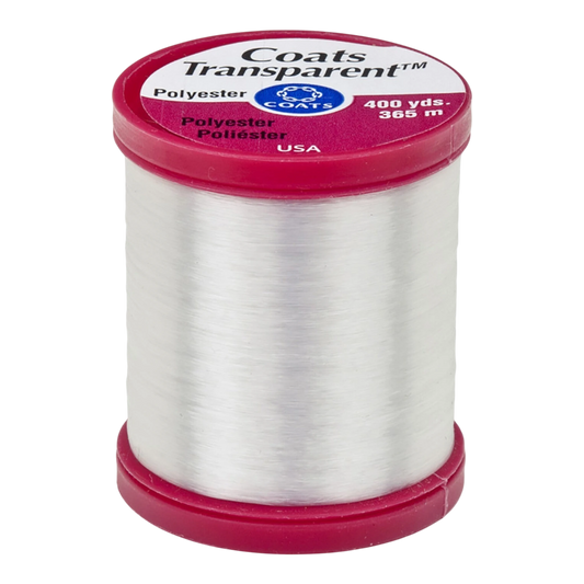 Coats Transparent Polyester Thread 400yd Clear