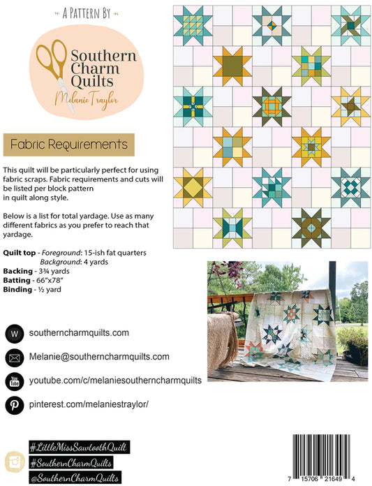 Little Miss Sawtooth Quilt Pattern