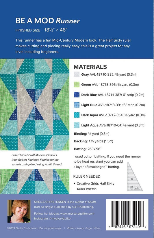 Be a Mod Runner Pattern , quilting and craft projects
