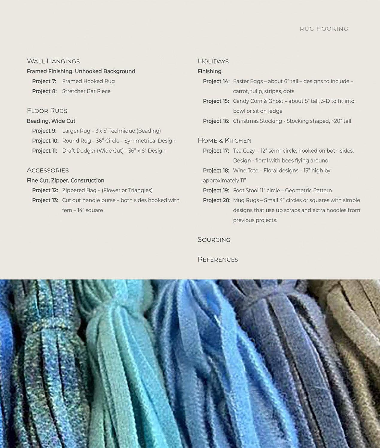 Rug Hooking with Wool Strips BOOK , quilting and craft projects
