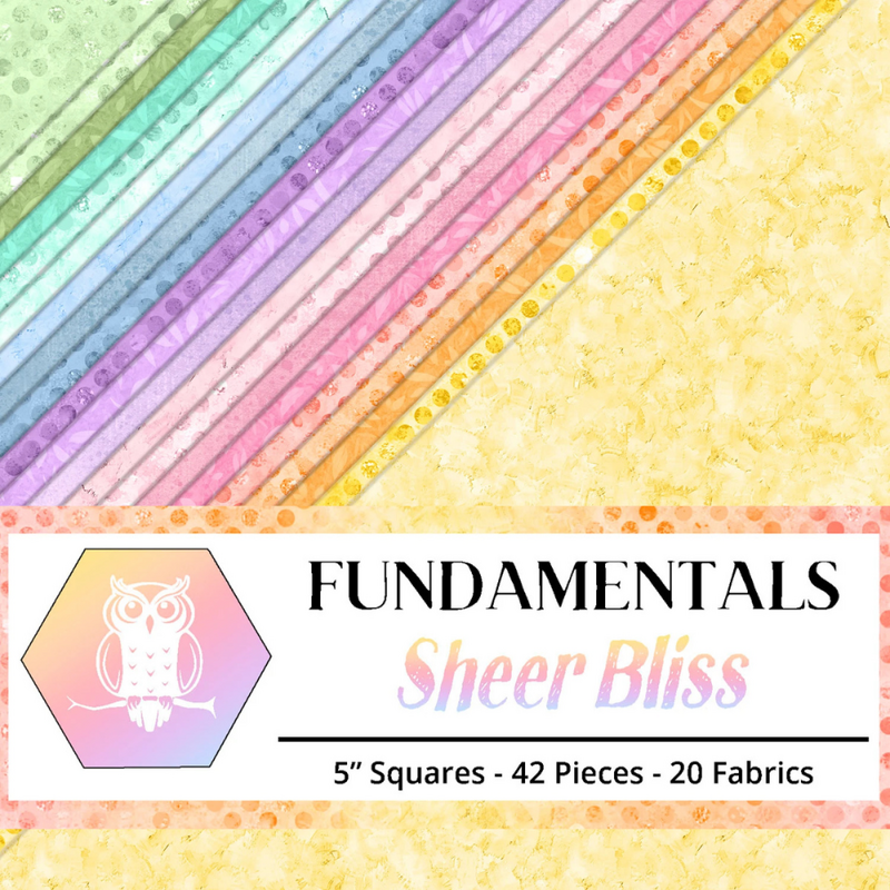 Fundamentals - Sheer Bliss 127 mm squares - 42pc sewing and quilting product