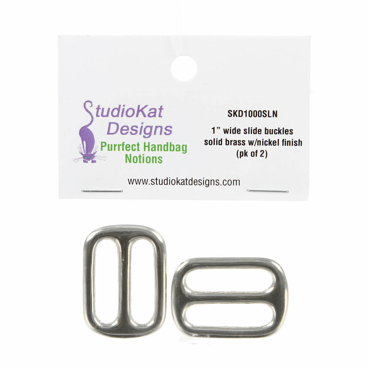 SKD - 25 mm Slide Buckle Nickel 2pk