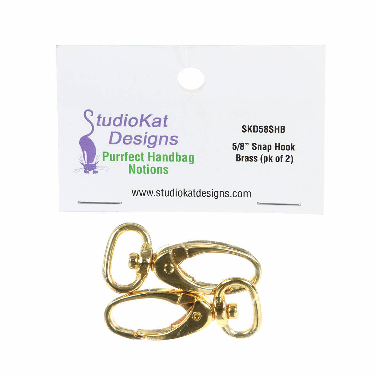 SKD - 16 mm Snap Hook Brass 2 per pack