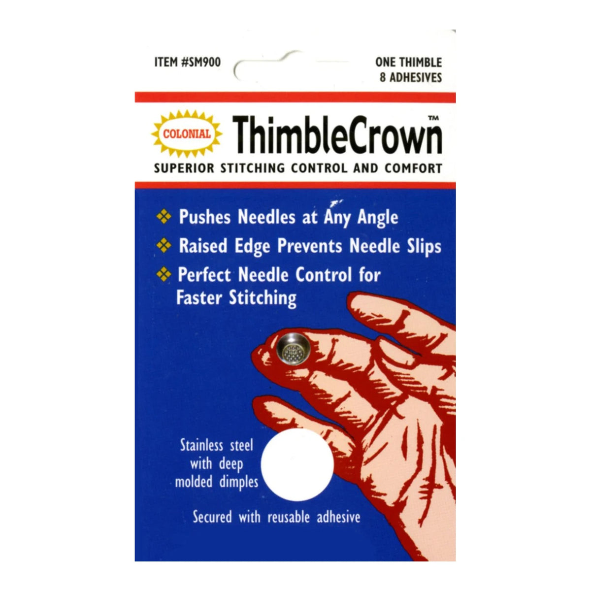 Thimble Crown Stainless Steel With Adhesive