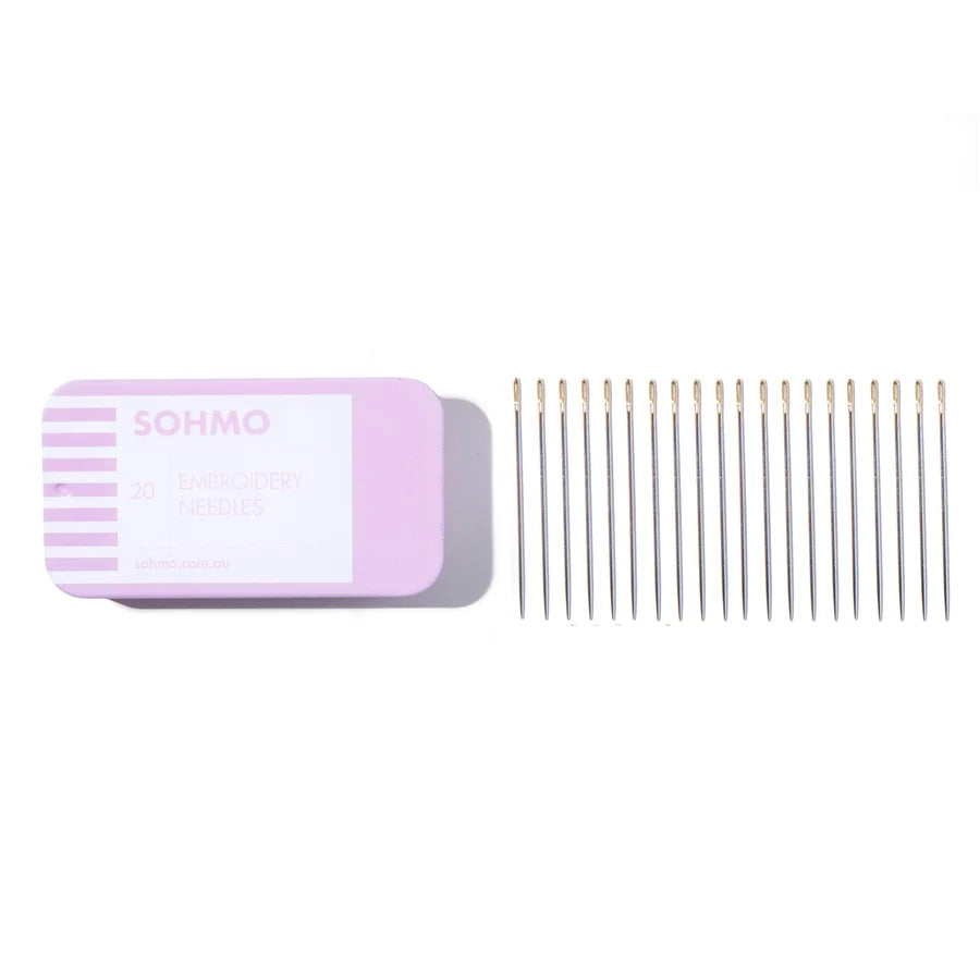 SOHMO Embroidery Needles — Japanese-Made Crewel Needles, Pack of 20