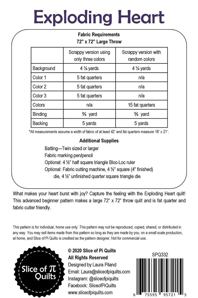 Exploding Heart Quilt Pattern , quilting and craft projects