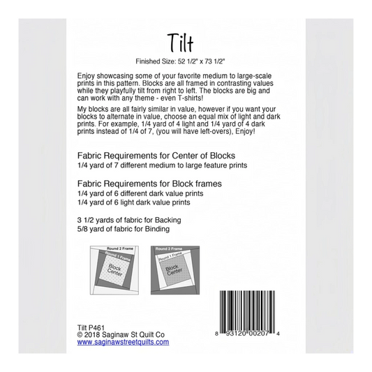 Tilt Quilt Pattern