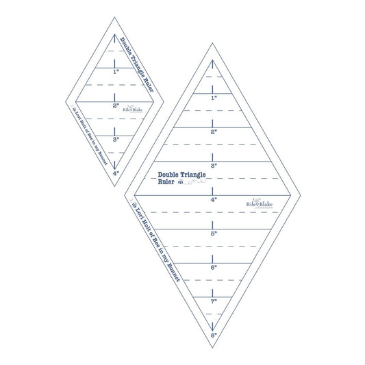 Lori Holt - Double Triangle Ruler - set of 2 for precise cutting, marking and patchwork