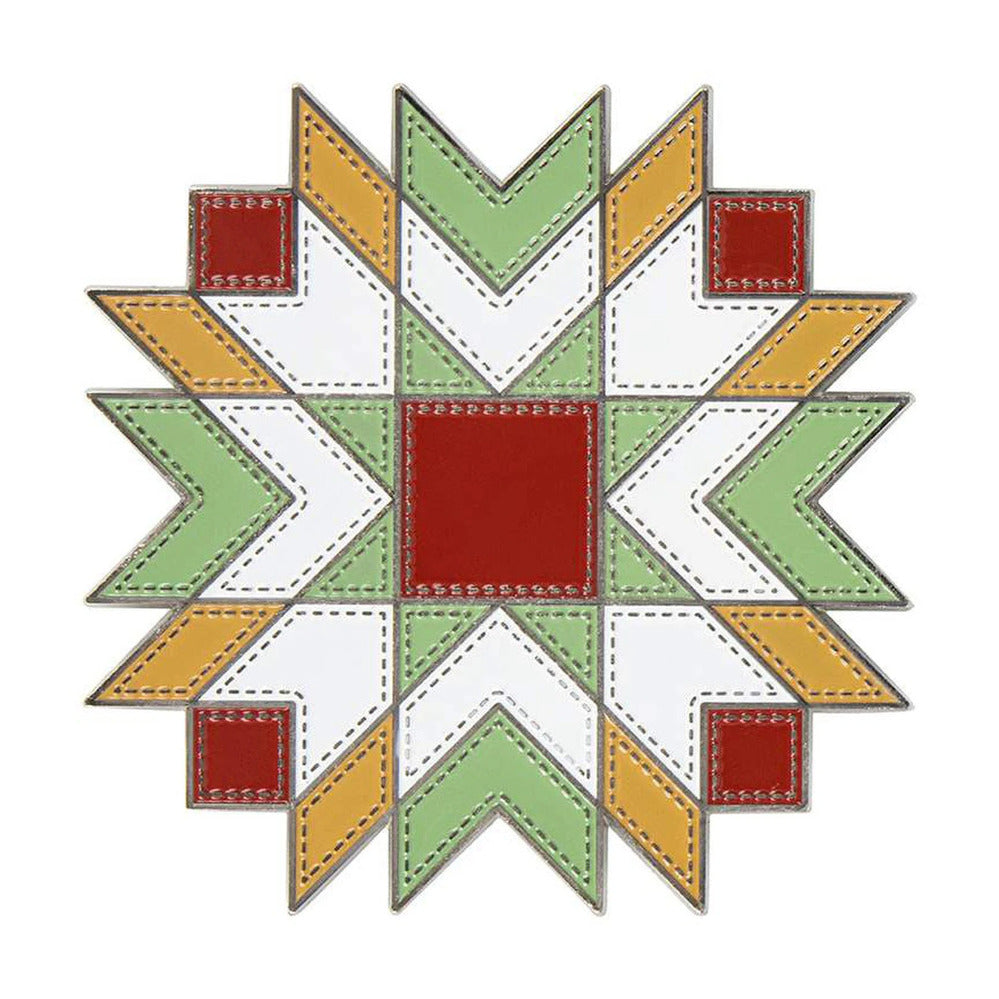 Gingham Star Needle Minder , quilting and needlework