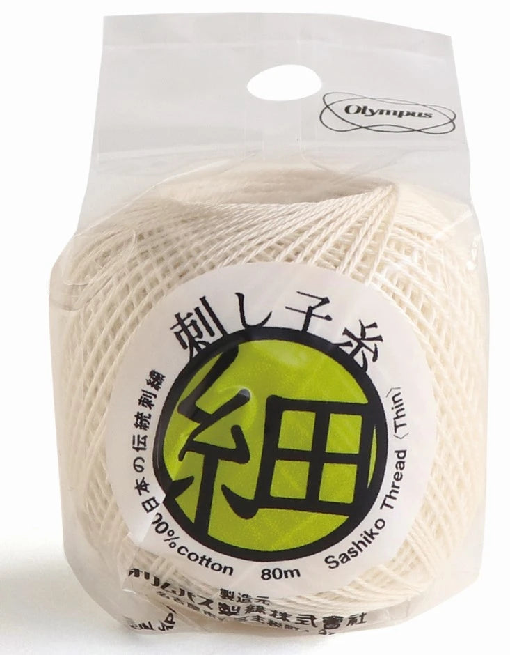 Sashiko Thread Fine Ecru 80m