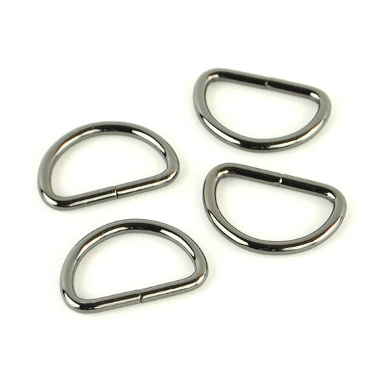 Four D-Rings - 25 mm for bag making and sewing projects