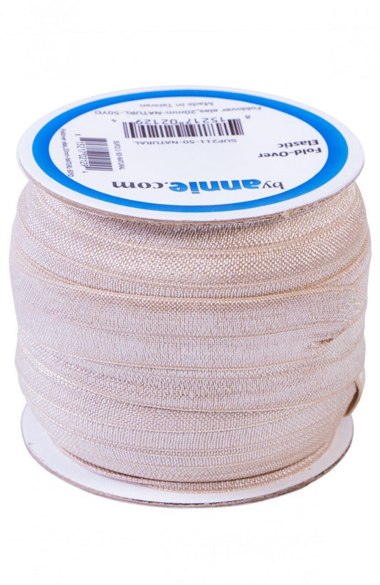 Fold Over Elastic - 19 mm for garments, sewing and bag making projects