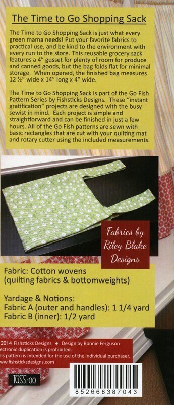 The Time to Go Shopping Sack Pattern , quilting and craft projects