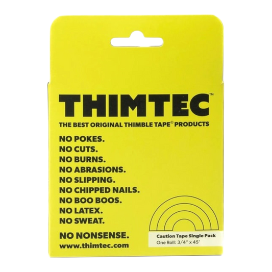 Thimtec Thimble Tape - Caution Tape for hand sewing, quilting and needlework