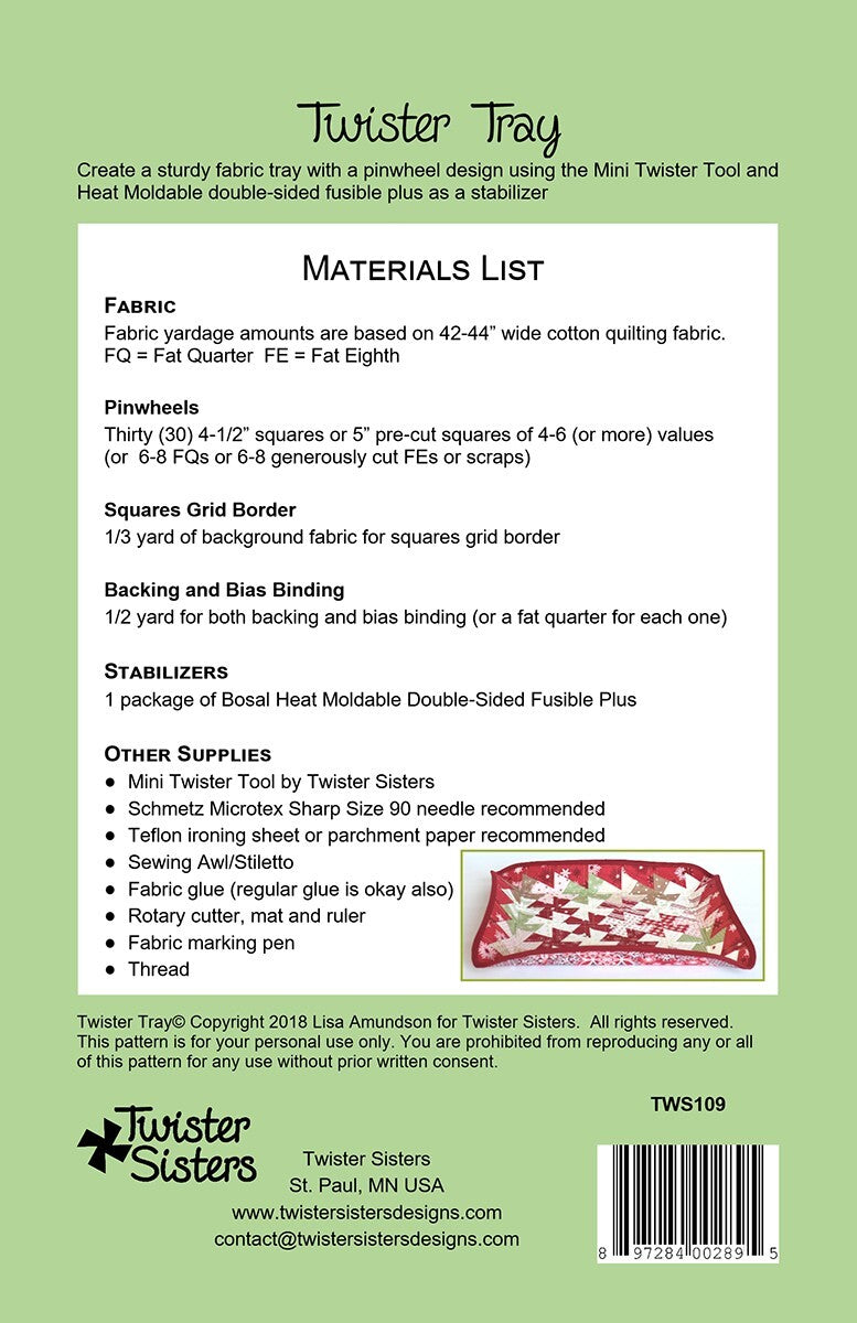 Twister Tray Pattern