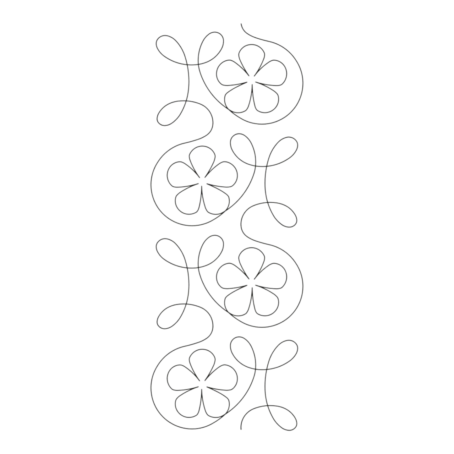 Ginger Flower Border Stencil for precise cutting, marking and patchwork
