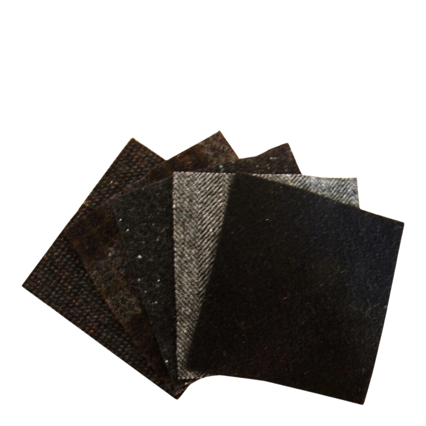 Wooly Charms BLACK - 5 in x 5 in - 5 pc