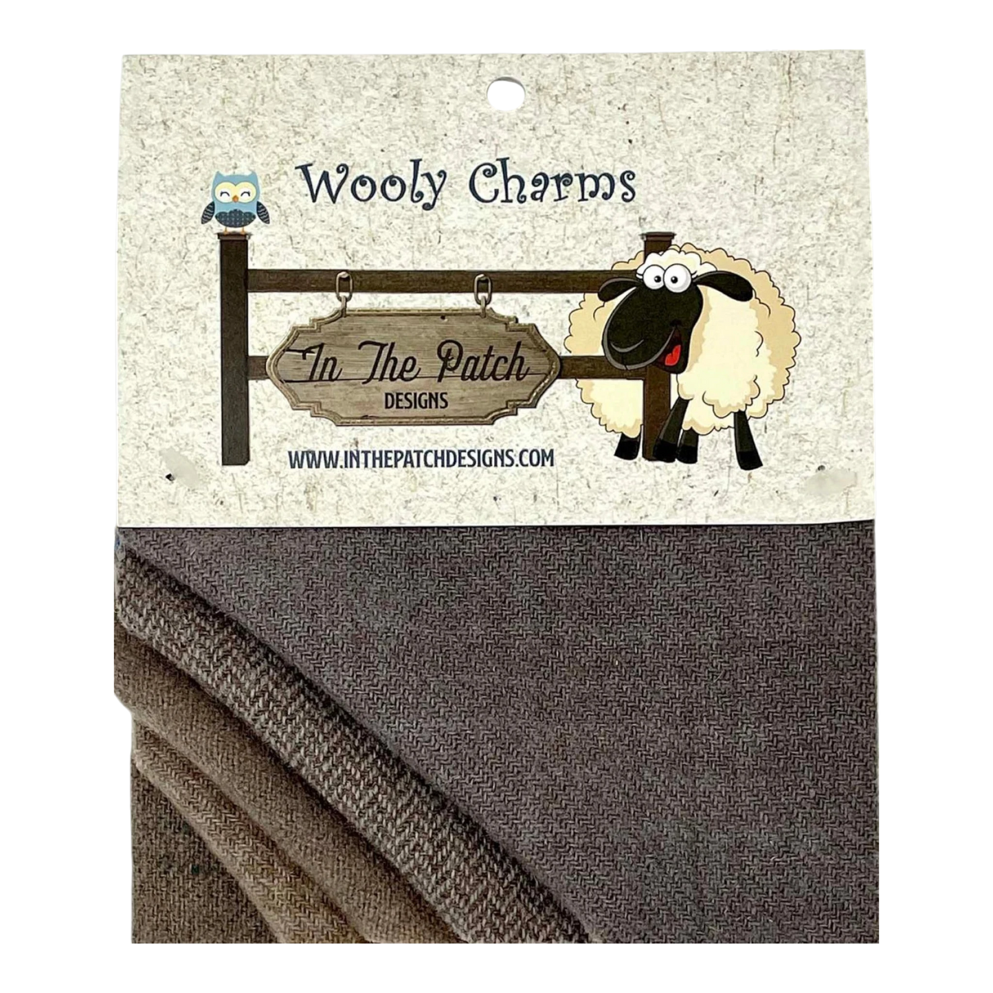 Wooly Charms 5in x 5in Bunny Taupe 5ct