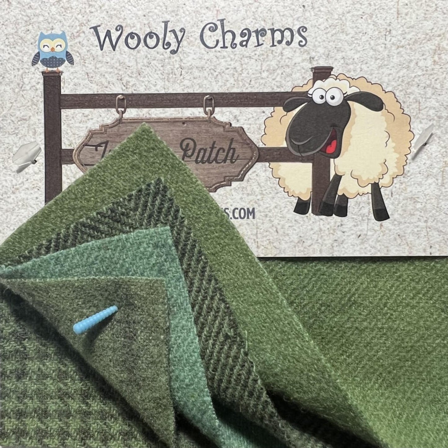 Wooly Charms Juniper 127 mm x 127 mm - 5pc sewing and quilting product