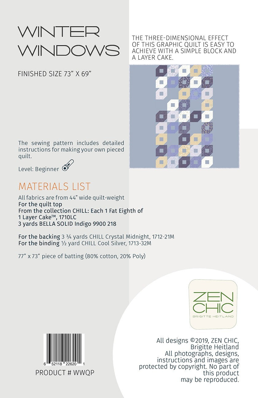 Zen Chic - Winter Windows Quilt Pattern