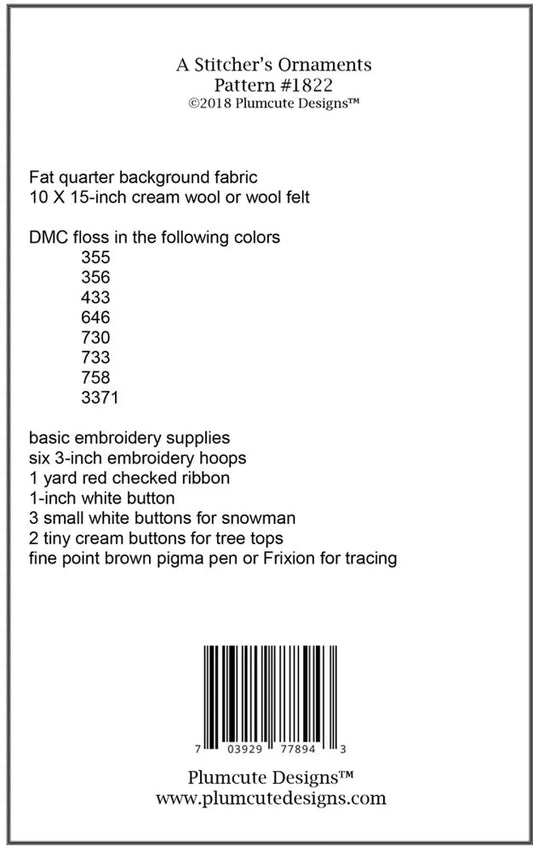 A Stitcher's Ornaments - Everything Fabric