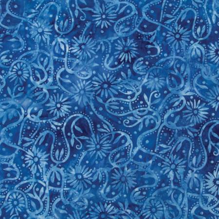 Batiks Exp Tjaps - That Summer Feelin' Moody Blues - Everything Fabric