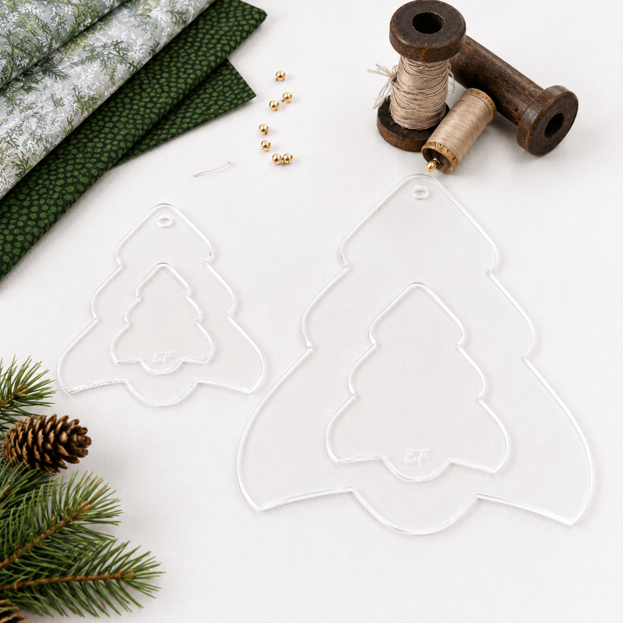 Christmas Tree Template in 3 Sizes - Everything Fabric