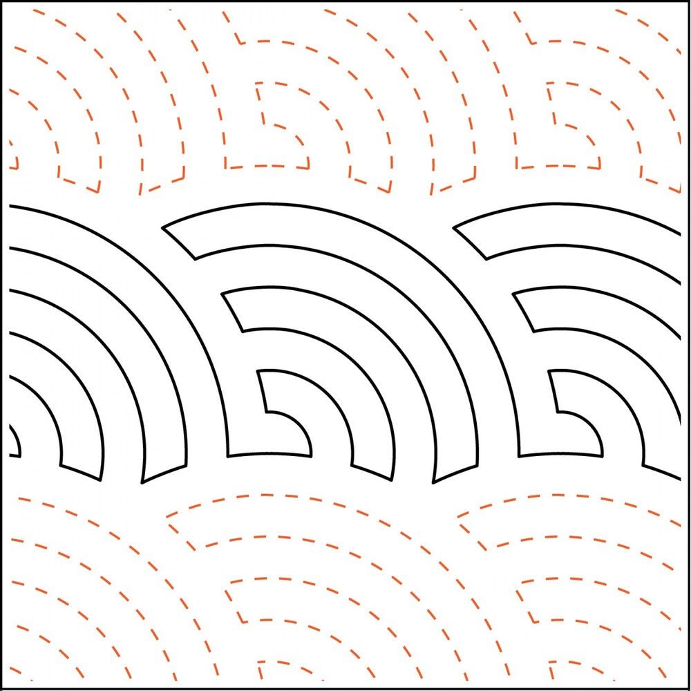 Continuous Baptist Fans Tear Away - Everything Fabric